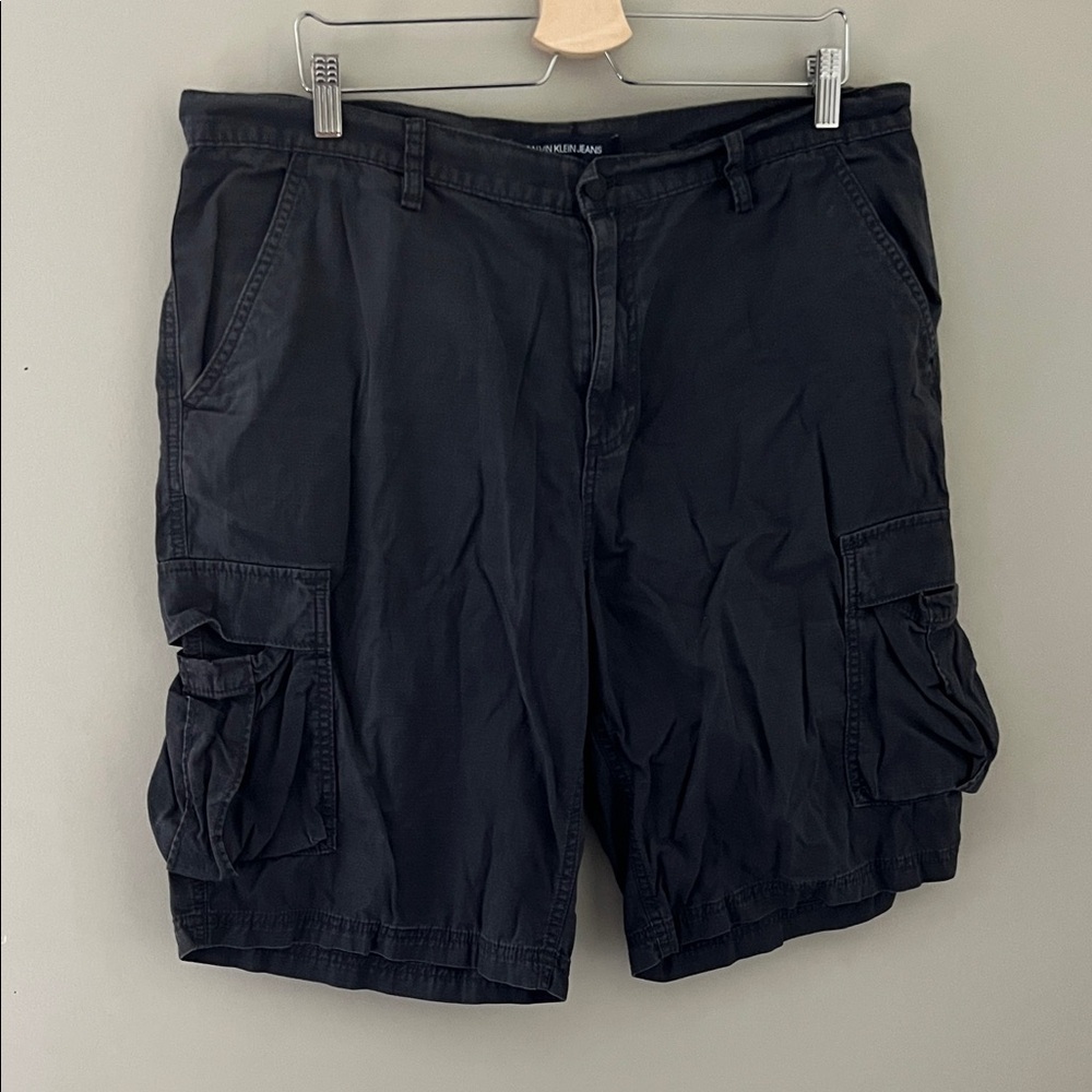 Calvin Klein Jeans Men’s Cargo Shorts Navy Blue W36 Cotton